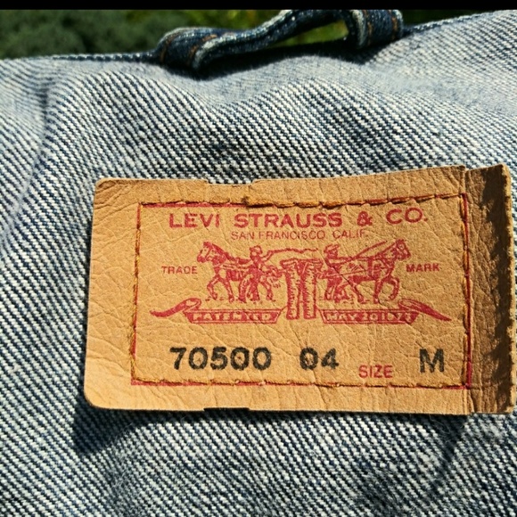 90' Vintage Levi's Denim Jacket Blue Size Medium - Picture 7 of 8
